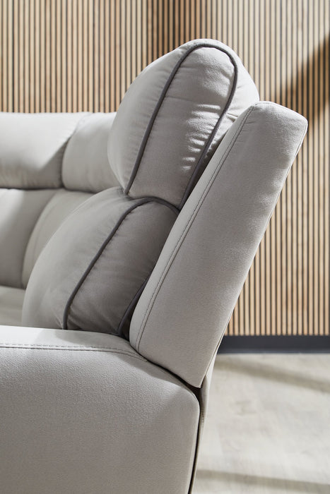 Social Pointe Reclining Sectional with Storage Console - Furniture Land (Milwaukee, WI)