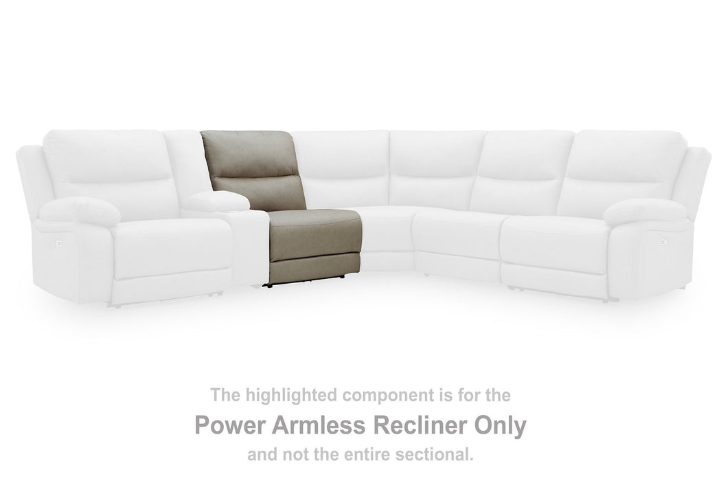 Narwhal Place Reclining Sectional with Storage Console - Furniture Land (Milwaukee, WI)