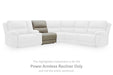 Narwhal Place Reclining Sectional with Storage Console - Furniture Land (Milwaukee, WI)