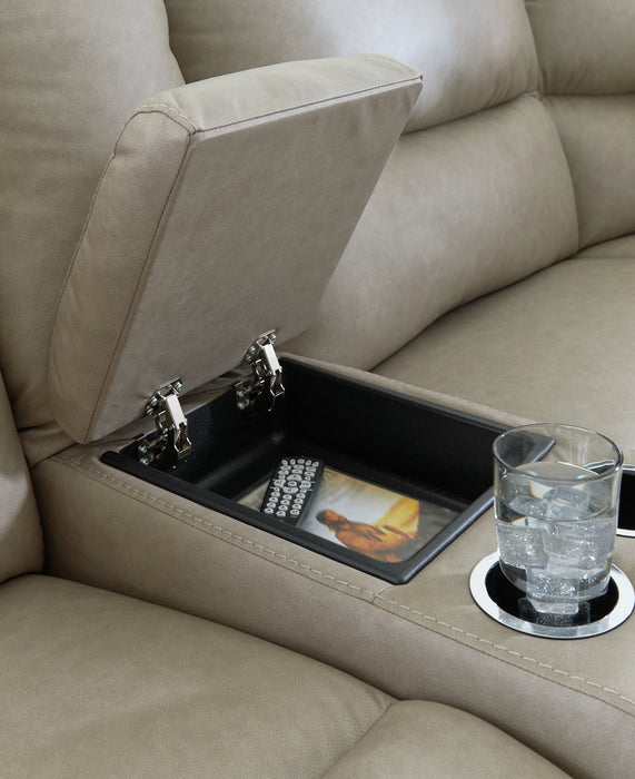 Narwhal Place Reclining Sectional with Storage Console - Furniture Land (Milwaukee, WI)