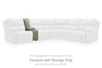 Narwhal Place Reclining Sectional with Storage Console - Furniture Land (Milwaukee, WI)