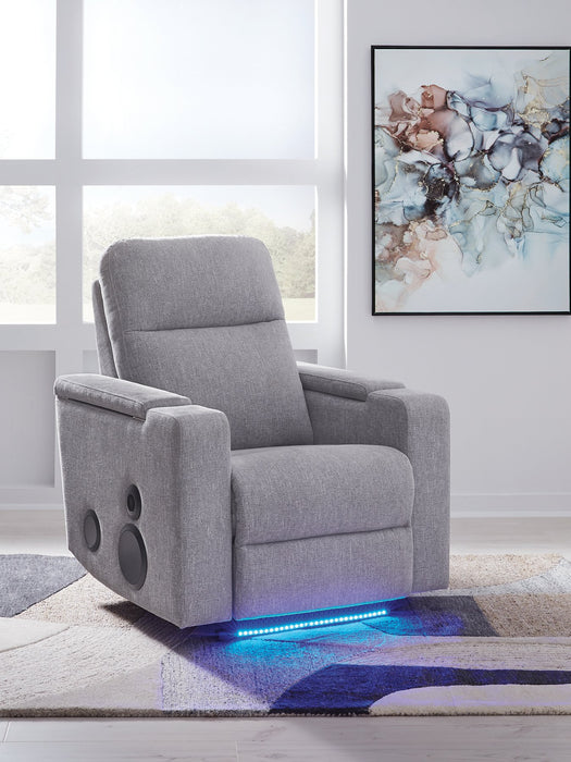 Pineland Power Glider Recliner with Audio System - Furniture Land (Milwaukee, WI)