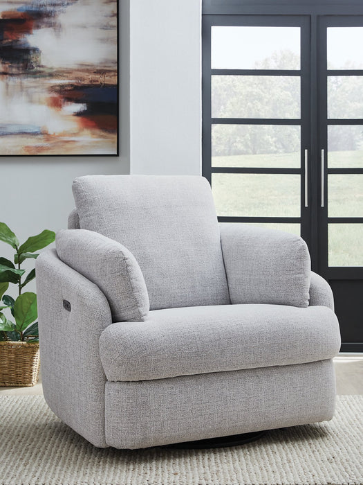 Alainmont Next-Gen Nuvella Swivel Power Recliner - Furniture Land (Milwaukee, WI)