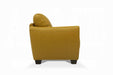 Valeria Mustard Leather Sofa - Furniture Land (Milwaukee, WI)