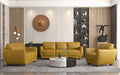 Valeria Mustard Leather Sofa - Furniture Land (Milwaukee, WI)