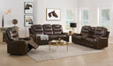 Braylon Brown PU Sofa (Motion) - Furniture Land (Milwaukee, WI)