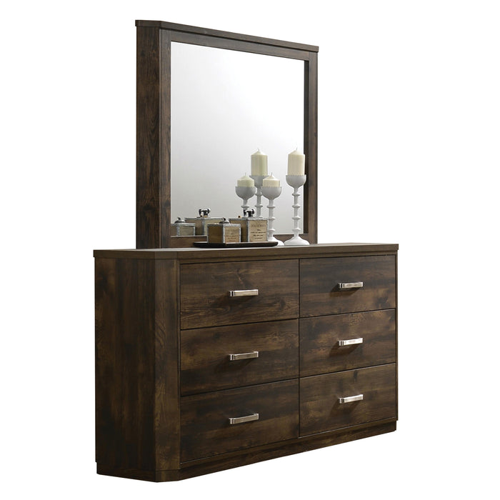 Elettra Rustic Walnut Mirror - Furniture Land (Milwaukee, WI)