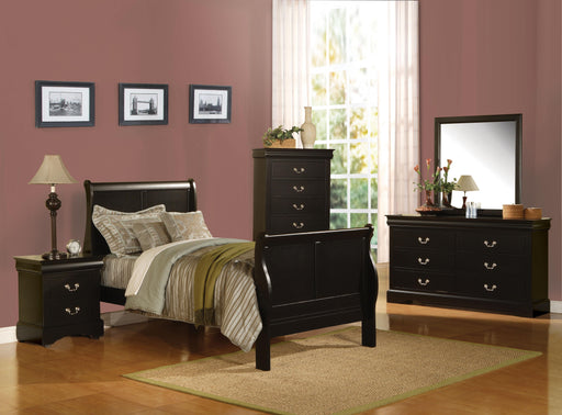 Louis Philippe III Black Twin Bed - Furniture Land (Milwaukee, WI)
