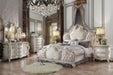 Picardy Fabric & Antique Pearl Queen Bed - Furniture Land (Milwaukee, WI)