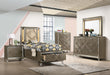 Skylar LED, PU & Dark Champagne Twin Bed (Storage & LED) - Furniture Land (Milwaukee, WI)