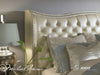 AICO Hollywood Swank King Upholstered Platform Bed in Pearl - Furniture Land (Milwaukee, WI)