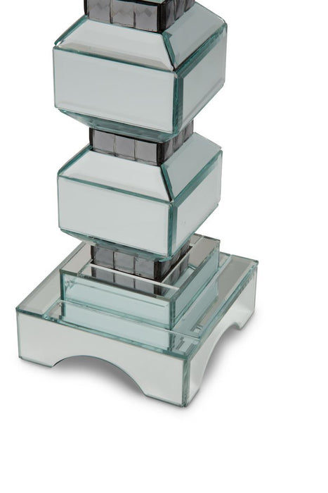 AICO Montreal 2-Tier Mirrored Candle Holder w/Crystal Accents (2/pack) - Furniture Land (Milwaukee, WI)