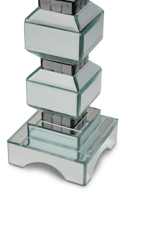 AICO Montreal 2-Tier Mirrored Candle Holder w/Crystal Accents (2/pack) - Furniture Land (Milwaukee, WI)