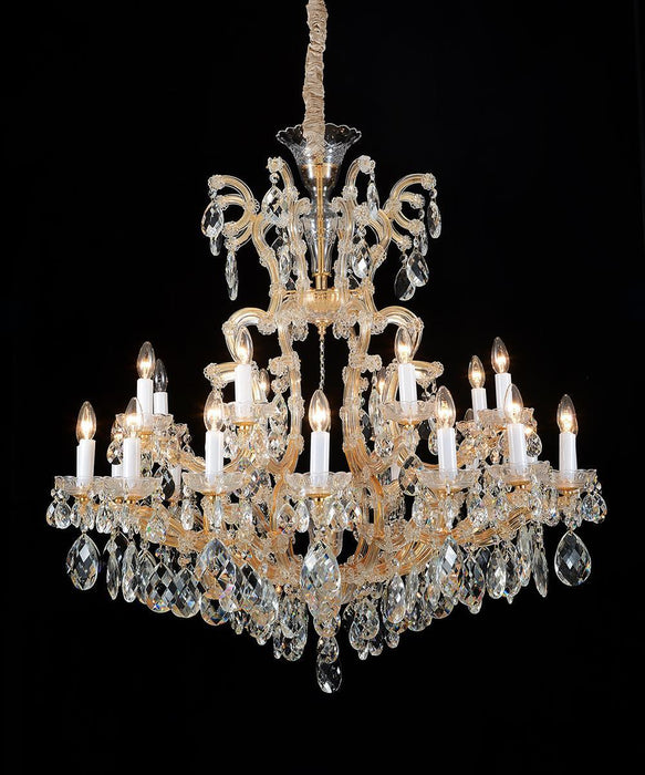Lighting La Scala 19 Light Chandelier in Cognac and Gold - Furniture Land (Milwaukee, WI)