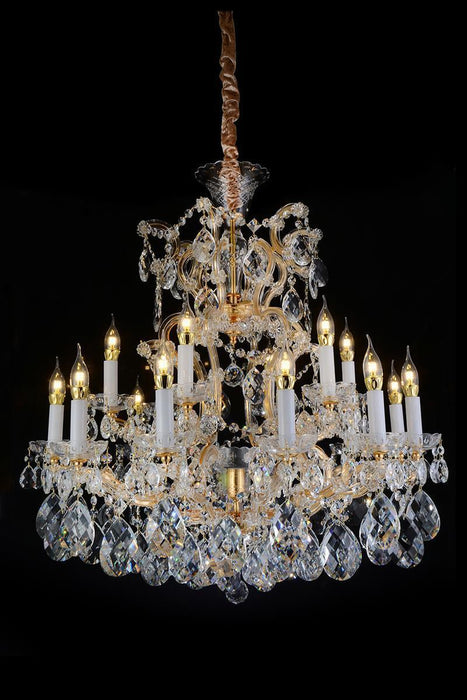 Lighting San Carlo 19 Light Chandelier in Clear and Gold - Furniture Land (Milwaukee, WI)