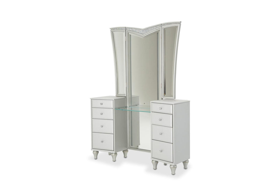Melrose Plaza Vanity Mirror in Dove - Furniture Land (Milwaukee, WI)