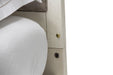 Menlo Station Queen Panel Bed w/ Fabric Insert in Eucalyptus - Furniture Land (Milwaukee, WI)