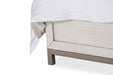 Menlo Station Queen Panel Bed w/ Fabric Insert in Eucalyptus - Furniture Land (Milwaukee, WI)