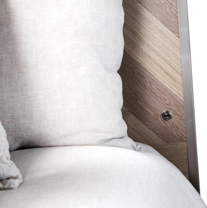 Silverlake Village King Panel Bed in Washed Oak - Furniture Land (Milwaukee, WI)