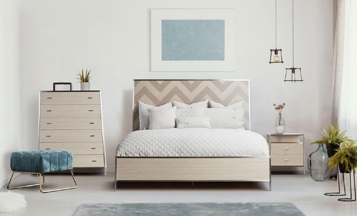 Silverlake Village King Panel Bed in Washed Oak - Furniture Land (Milwaukee, WI)