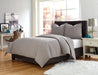 Trent 3-pc Queen Coverlet/Duvet Set in Gray - Furniture Land (Milwaukee, WI)
