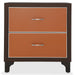 21 Cosmopolitan 2 Drawer Nightstand in Orange/Umber - Furniture Land (Milwaukee, WI)