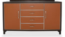 21 Cosmopolitan 4 Drawer Dresser in Orange/Umber - Furniture Land (Milwaukee, WI)