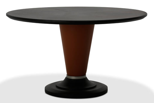 21 Cosmopolitan 54" Round Dining Table in Orange/Umber - Furniture Land (Milwaukee, WI)