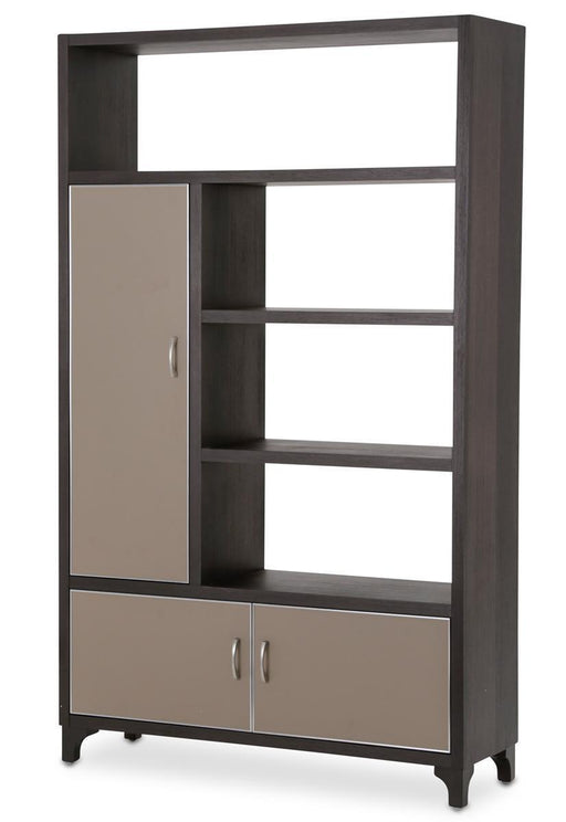 21 Cosmopolitan Left Bookcase in Taupe/Umber - Furniture Land (Milwaukee, WI)