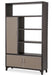 21 Cosmopolitan Left Bookcase in Taupe/Umber - Furniture Land (Milwaukee, WI)