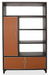 21 Cosmopolitan Left Bookcase in Umber/Orange - Furniture Land (Milwaukee, WI)