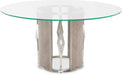 Camden Court Round 60" Glass Dining Table in Pearl - Furniture Land (Milwaukee, WI)