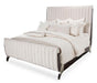 Paris Chic California King Channel Tufted Sleigh Bed in Espresso - Furniture Land (Milwaukee, WI)