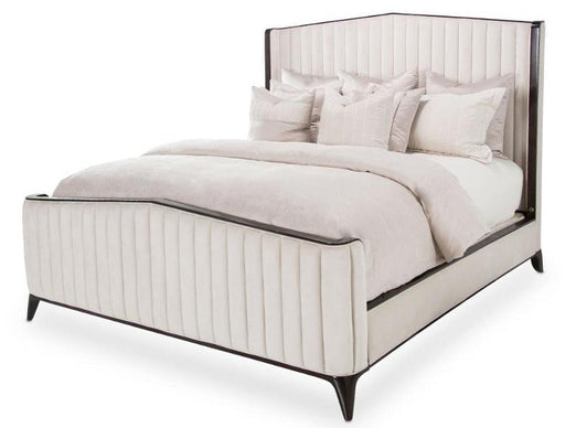 Paris Chic Queen Channel Tufted Panel Bed in Espresso - Furniture Land (Milwaukee, WI)