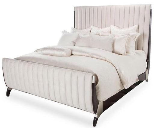 Paris Chic Queen Channel Tufted Sleigh Bed in Espresso - Furniture Land (Milwaukee, WI)