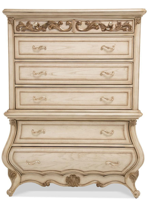 Platine de Royale 6 Drawer Chest in Champagne 09070-201 - Furniture Land (Milwaukee, WI)