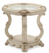 Platine de Royale End Table in Champagne - Furniture Land (Milwaukee, WI)