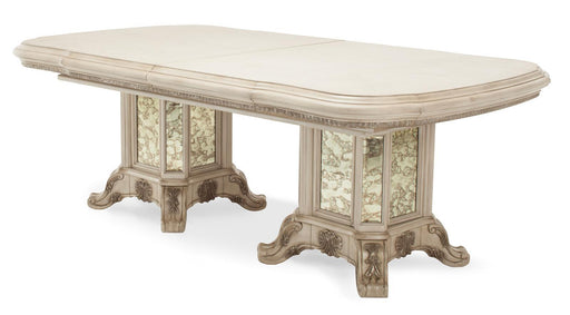 Platine de Royale Rectangular Wood Dining Table in Champagne 09002-201 - Furniture Land (Milwaukee, WI)