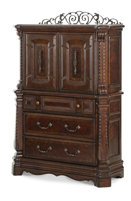 Windsor Court Gentleman's Chest in Vintage Fruitwood 70070-54 - Furniture Land (Milwaukee, WI)