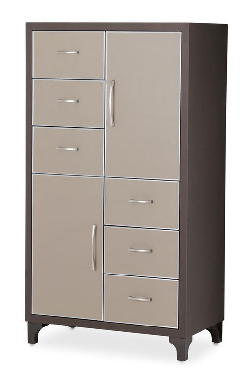 21 Cosmopolitan 6 Drawer Chest in Taupe/Umber - Furniture Land (Milwaukee, WI)