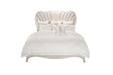 London Place Cal King Upholstered Panel Bed in Creamy Pearl - Furniture Land (Milwaukee, WI)