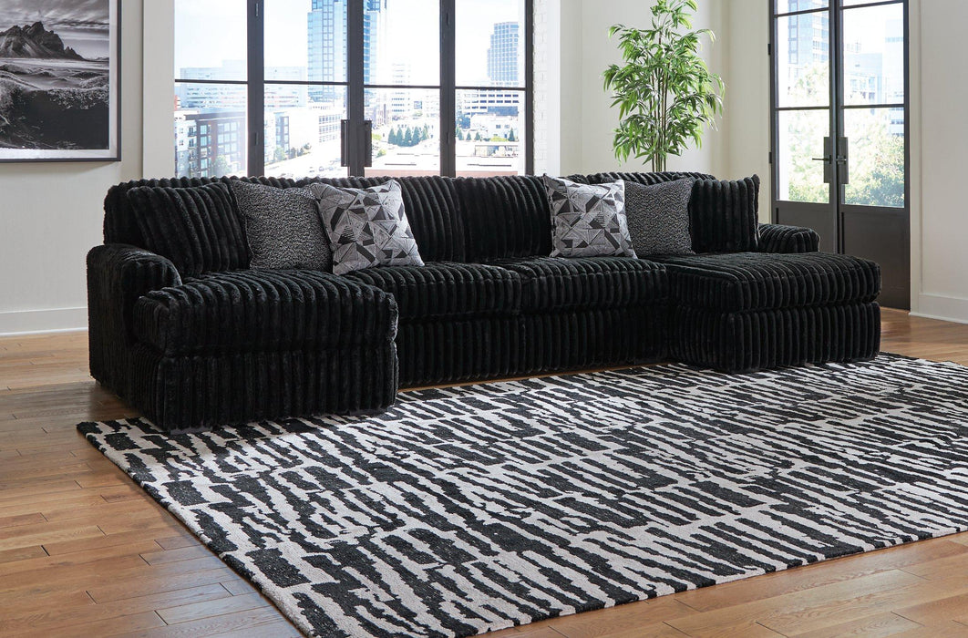 Midnight-Madness Sectional with Chaise - Furniture Land (Milwaukee, WI)