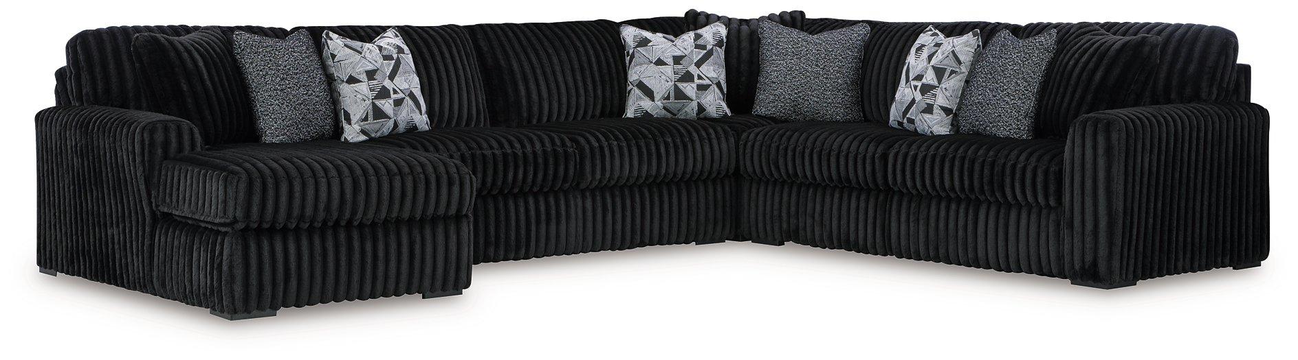 Midnight-Madness Sectional with Chaise - Furniture Land (Milwaukee, WI)