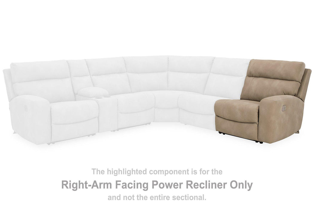 Next-Gen DuraPella Power Reclining Sectional Loveseat with Console - Furniture Land (Milwaukee, WI)