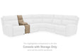 Next-Gen DuraPella Power Reclining Sectional Loveseat with Console - Furniture Land (Milwaukee, WI)