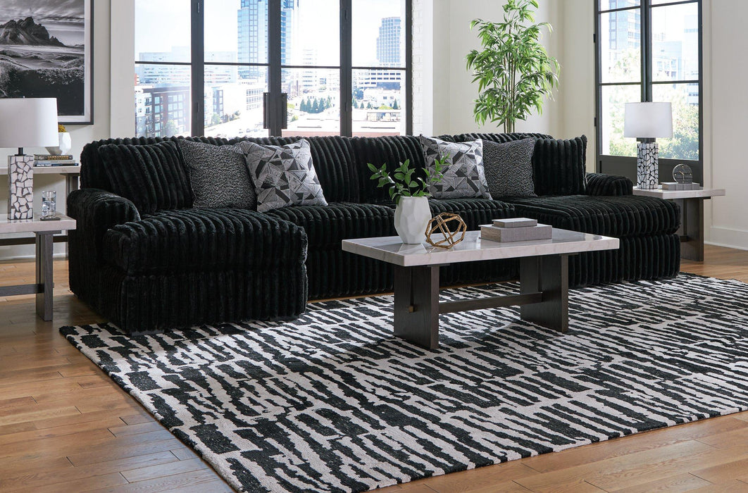 Midnight-Madness Sectional with Chaise - Furniture Land (Milwaukee, WI)