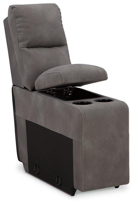 Next-Gen DuraPella Power Reclining Sectional Loveseat with Console - Furniture Land (Milwaukee, WI)
