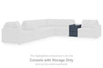 Modmax Balanced Sectional with Audio and Storage Consoles - Furniture Land (Milwaukee, WI)