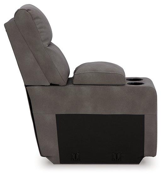 Next-Gen DuraPella Power Reclining Sectional Loveseat with Console - Furniture Land (Milwaukee, WI)