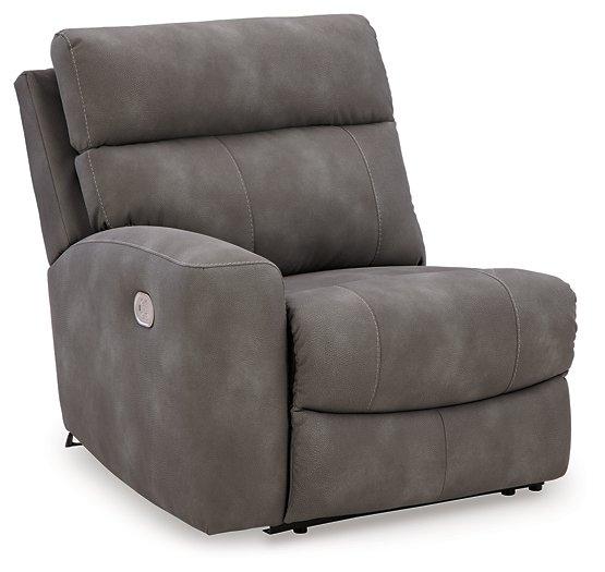 Next-Gen DuraPella Power Reclining Sectional Loveseat with Console - Furniture Land (Milwaukee, WI)